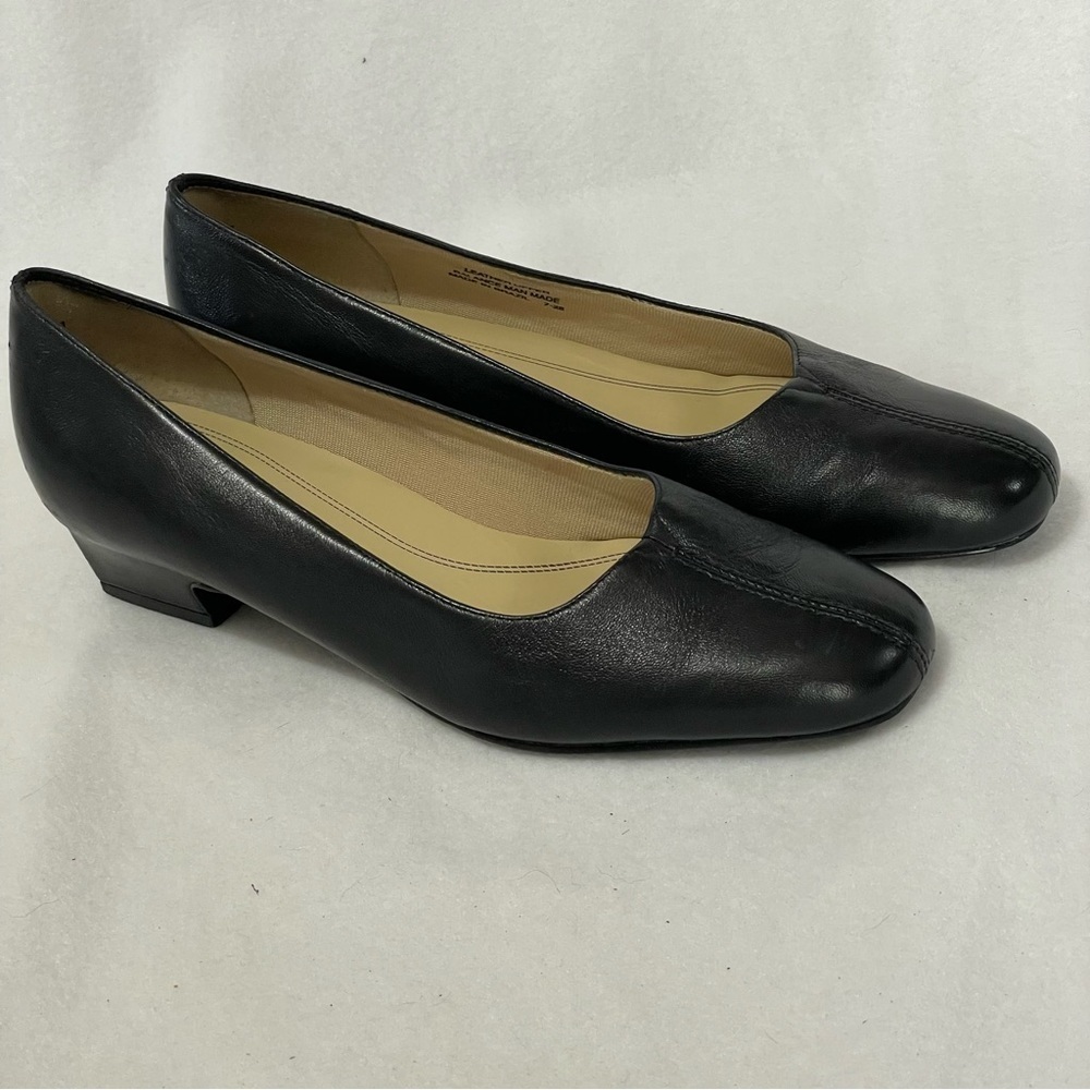 TROTTERS Womens Black Kari Round Toe Block Heel Slip‎ On Neutral Pumps 8 N - Picture 2 of 13